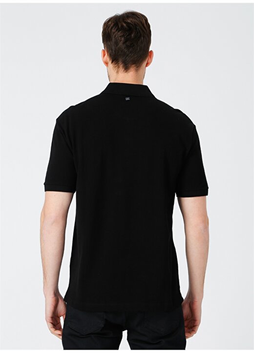 Network Erkek Düz Siyah Slim Fit Polo Yaka T-Shirt 4