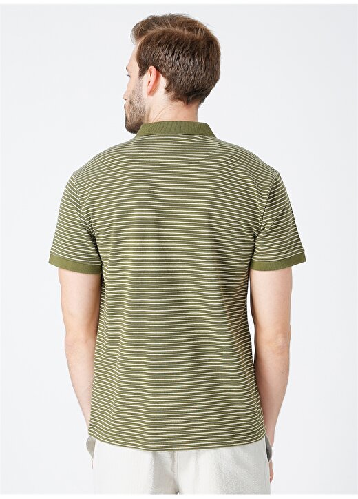 Dockers Çizgili Yeşil Erkek T-Shirt 4