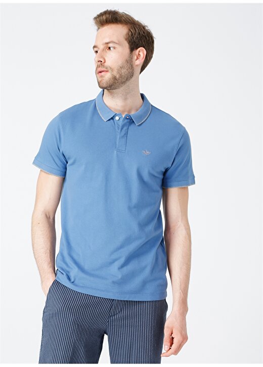 Dockers Polo Yaka Kısa Kollu Mavi Erkekt-Shirt 2
