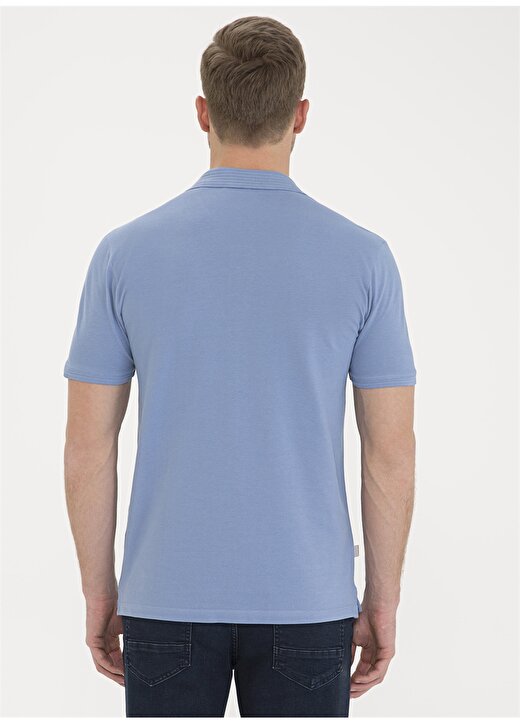 Pierre Cardin Polo Yaka Düz Mavi Erkek Polo T-Shirt EARTH 3