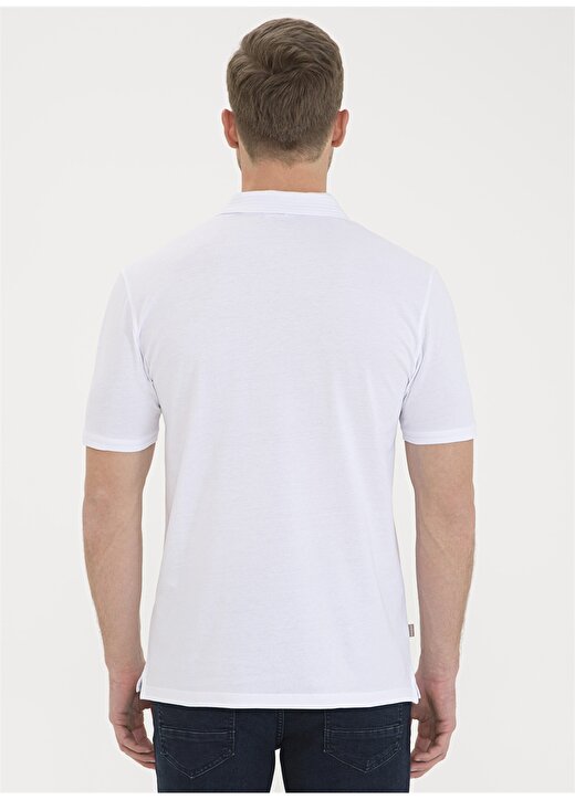 Pierre Cardin Erkek Polo Yaka Beyaz T-Shirt 3