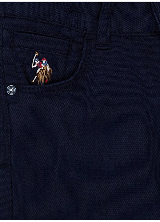 U.S. Polo Assn. Düz Lacivert Erkek Çocuk Chıno Pantolon 3