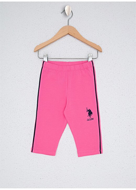 U.S. Polo Assn. Kız Çocuk Lacivert Pembe Pijama Takımı 3