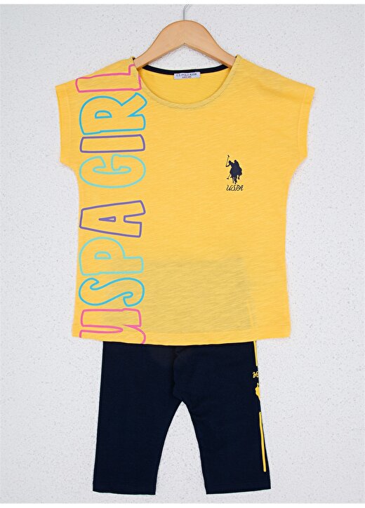 U.S. Polo Assn. Kız Çocuk Sarı Pijama Takımı 1