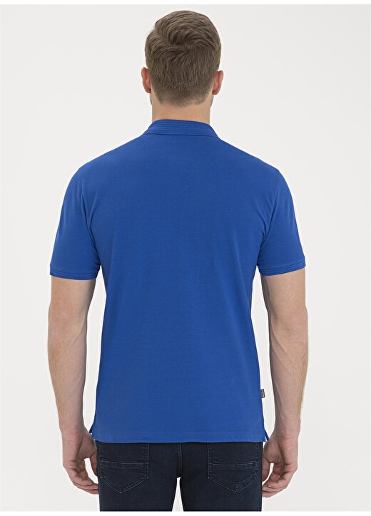 Pierre Cardin Polo Yaka Düz Mavi Erkek Polo T-Shirt EARTH 3