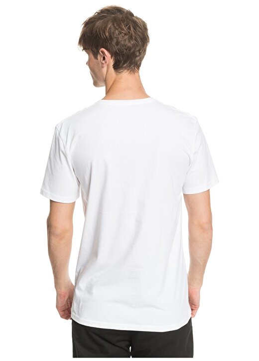 Quiksilver Bisiklet Yaka Kısa Kol Normal Kalıp Baskılı Beyaz Erkek T-Shirt 2