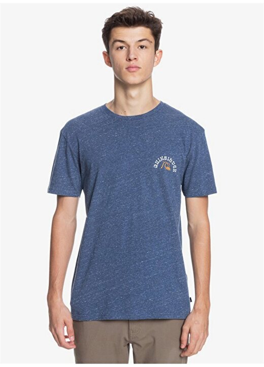 Quiksilver Foreıgn Tıdes Ss Bisiklet Yaka Kısa Kol Normal Kalıp Baskılı Mavi Erkek T-Shirt 3