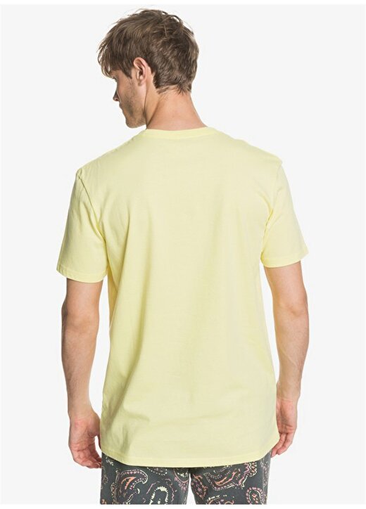 Quiksilver O Yaka Baskılı Sarı Erkek T-Shirt 2