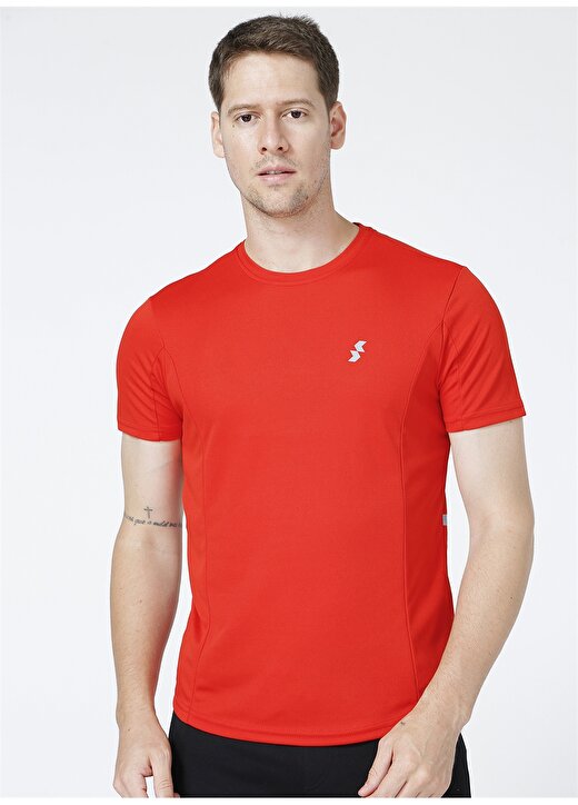 Sweaters Bisiklet Yaka Kırmızı Erkek T-Shirt 1