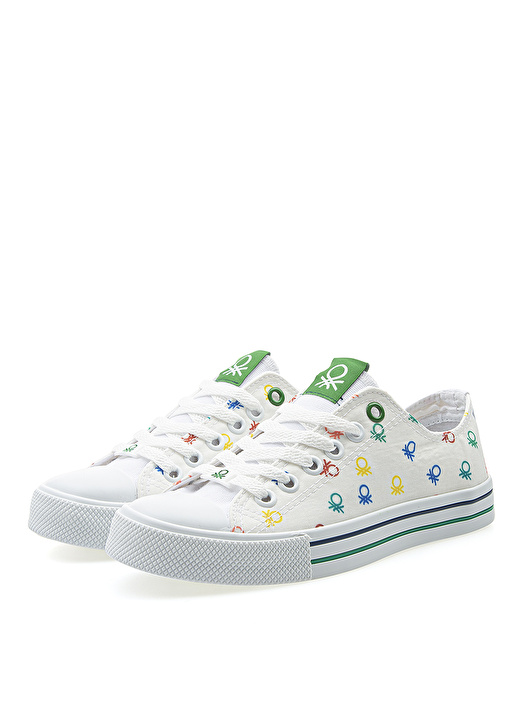 Benetton Beyaz Kadın Sneaker BN-30187  3