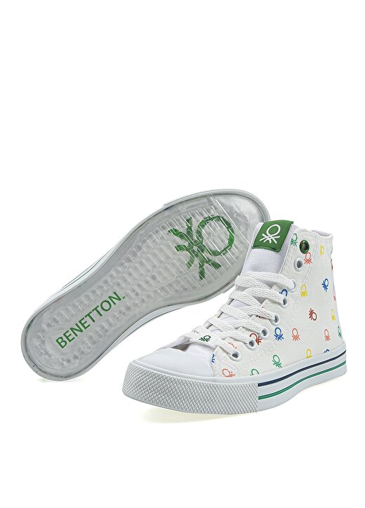 Benetton Beyaz Kadın Sneaker BN-30185 4