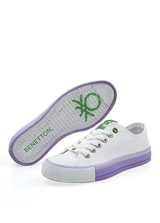 Benetton Beyaz Kadın Sneaker BN-30176 4