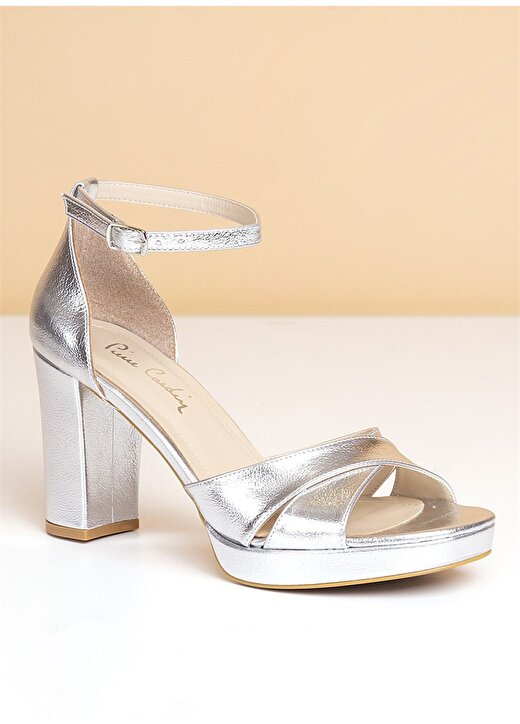 Pierre Cardin Gümüş Kadın Topuklu Ayakkabı 1