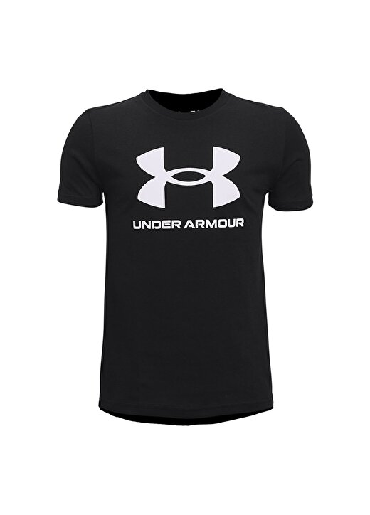 Under Armour Siyah Erkek Çocuk O Yaka Kısa Kollu Bol Kesim T-Shirt UA Sportstyle Logo SS 1