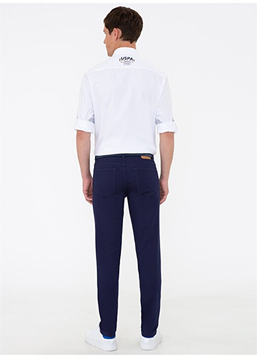 U.S. Polo Assn. Dernest21y Normal Bel Slim Fit Düz Lacivert Erkek Pantolon 3