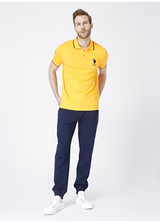 U.S. Polo Assn. Polo Yaka Düz Sarı Erkek Polo T-Shirt GSD01IY021 2
