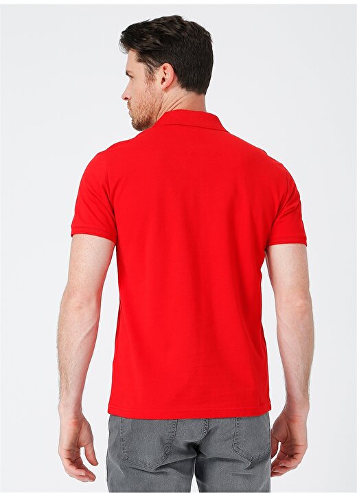 U.S. Polo Assn. Polo Yaka Düz Kırmızı Erkek Polo T-Shirt GTP04IY021 4