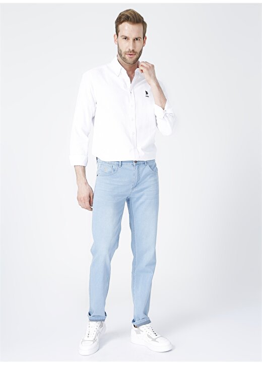 U.S. Polo Assn. Slim Fit Açık Mavi Erkek Denim Pantolon RUNEY-A 1