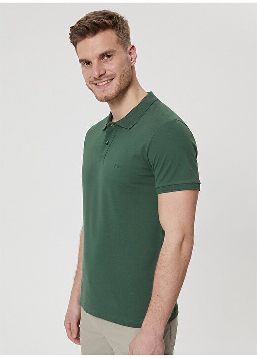 Lee Cooper Düz Koyu Yeşil Erkek Polo T-Shirt 212 LCM 242044 TWINS K. YESIL POLO 3