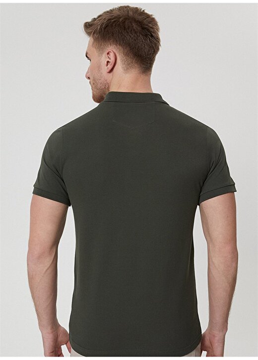 Lee Cooper Düz Yağ Yeşili Erkek Polo T-Shirt 212 LCM 242044 TWINS OLIVE POLO 3