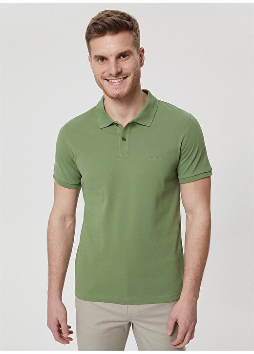 Lee Cooper Düz Yeşil Erkek Polo T-Shirt 212 LCM 242044 TWINS YESIL POLO 2