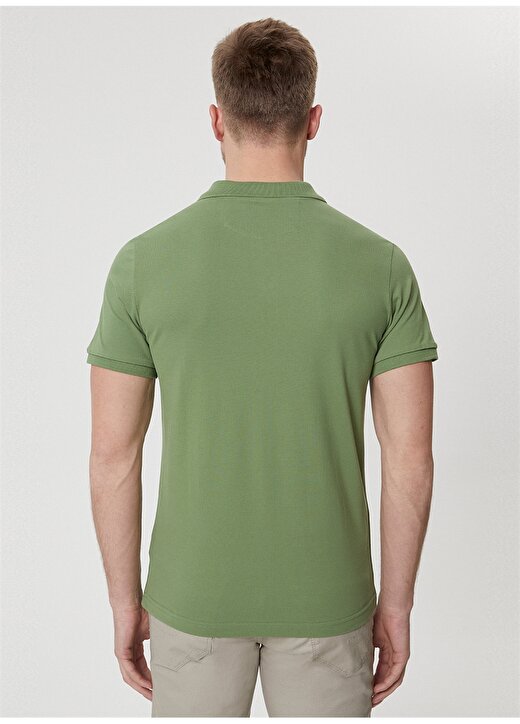 Lee Cooper Düz Yeşil Erkek Polo T-Shirt 212 LCM 242044 TWINS YESIL POLO 4