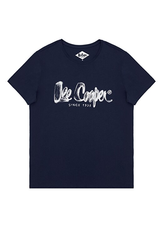Lee Cooper Bisiklet Yaka Baskılı İndigoerkek T-Shirt 1