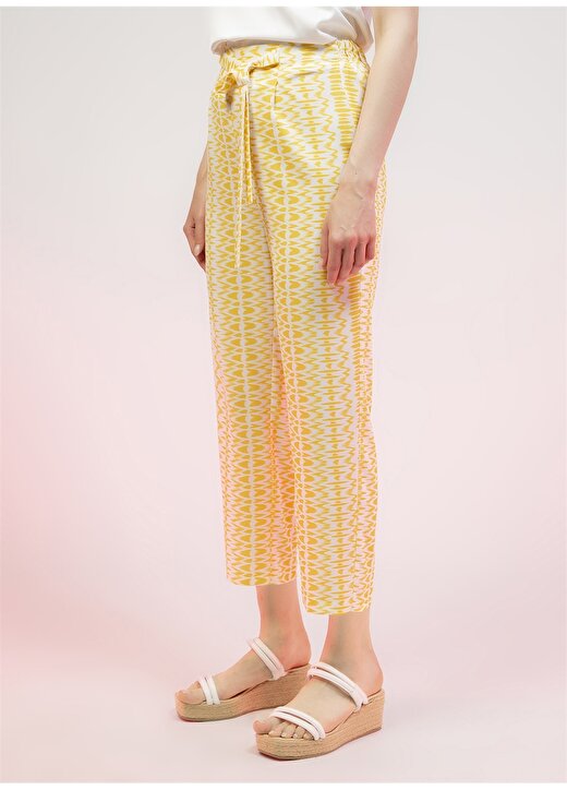 DM X Boyner Sarı Kadın Desenli Pantolon DRN-792 3