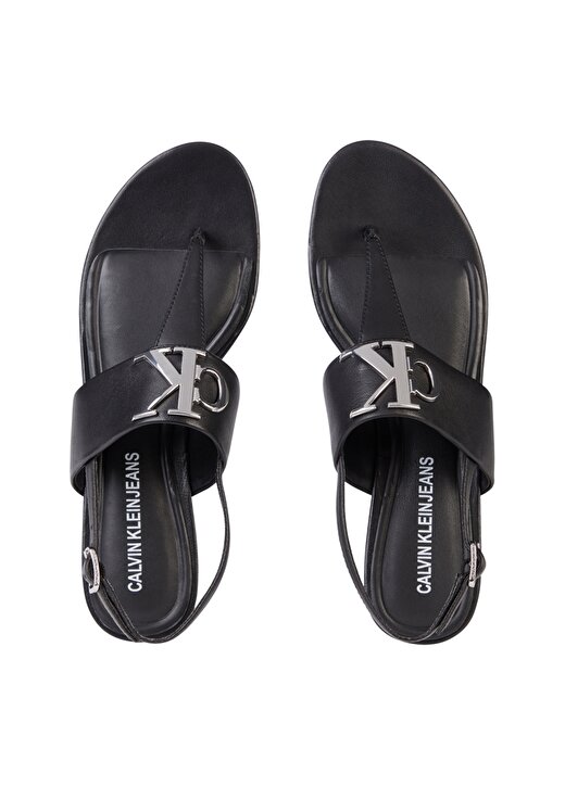 Calvin Klein YW0YW00145BDS Baskılı Siyah Kadın Parmak Arası Sandalet 3