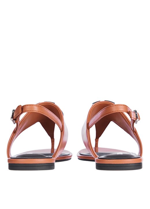 Calvin Klein YW0YW00145GB8 Turuncu Kadın Parmak Arası Sandalet 4
