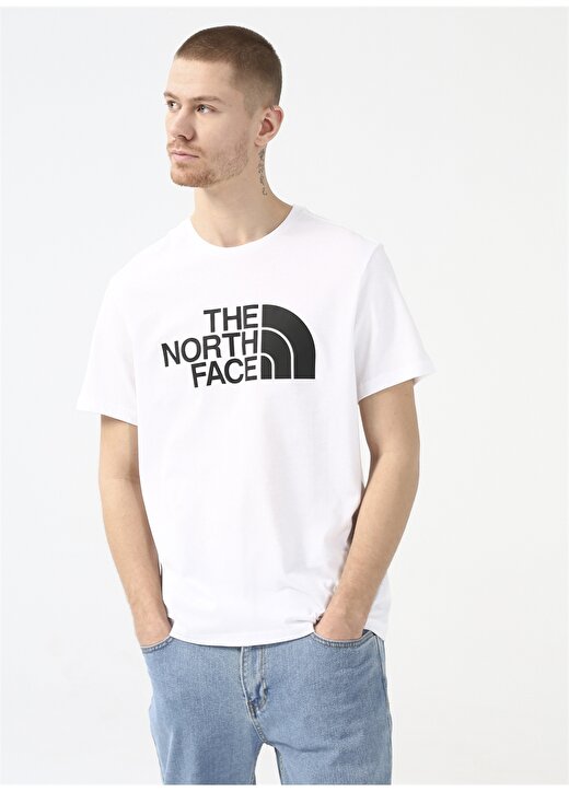 The North Face Bisiklet Yaka Düz Beyaz Erkek T-Shirt M S/S HALF DOME TEE 1