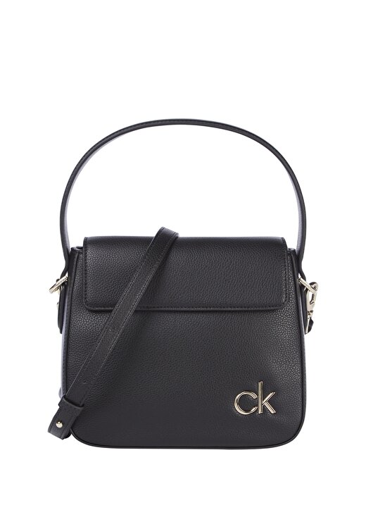 Calvin Klein K60K608074BAX Çıtçıtlı Siyah Kadın Omuz Çantası 1