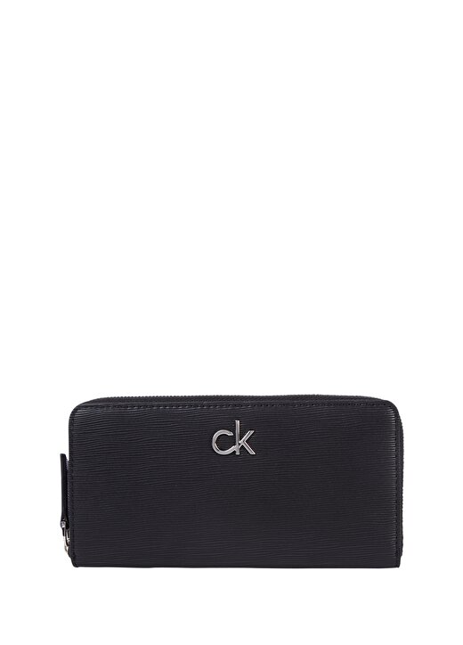 Calvin Klein K60K608122BAX Fermuarlı Siyah Kadın Cüzdan 1