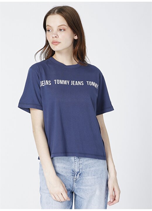Tommy Jeans Box Fit Mavi Kadın T-Shirt 2