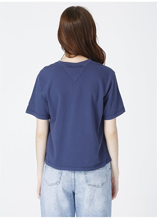 Tommy Jeans Box Fit Mavi Kadın T-Shirt 4