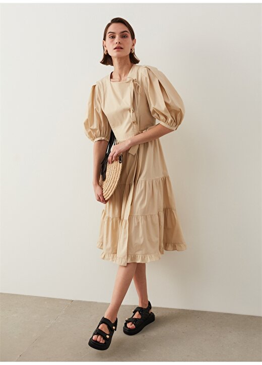 İpekyol Natural Anvelop Form Koton Elbise 3