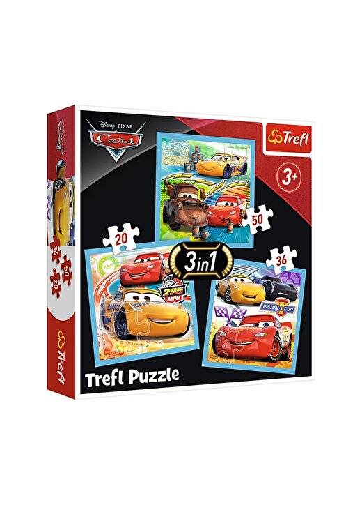 Art Puzzle Cars 3 Preparatıons For The Race 3'Lü Unisex Çocuk Puzzle 1
