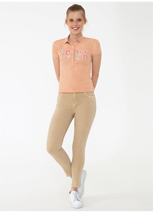 U.S. Polo Assn. Normal Bel Toothpick Kum Kadın Pantolon - Pinto-P 1