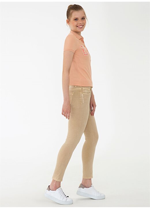 U.S. Polo Assn. Normal Bel Toothpick Kum Kadın Pantolon - Pinto-P 2