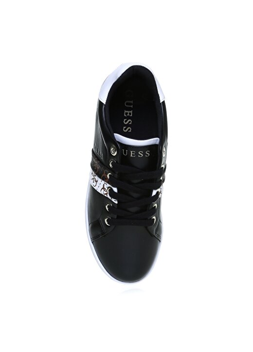 Guess FL5RE9ELE12BLKBL Platform Topuk Kauçuk Taban Poliüretan Pamuk Siyah Kadın Sneaker 4
