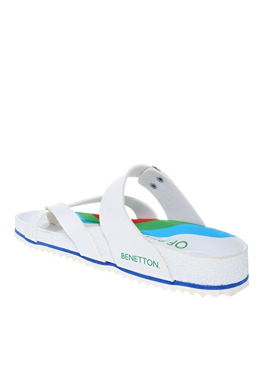 Benetton BN-1023 Beyaz Erkek Terlik 2