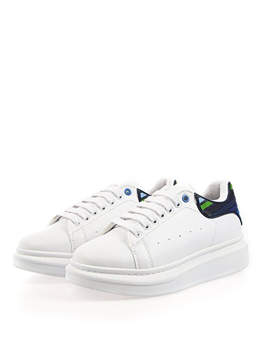 Benetton Beyaz - Lacivert Erkek Sneaker BN-30136 2