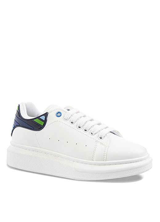 Benetton Beyaz - Lacivert Erkek Sneaker BN-30136 3