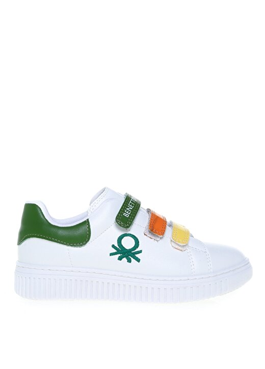 Benetton BN-30021 Düz Beyaz - Yeşil Erkek Çocuk Yürüyüş Ayakkabısı 1
