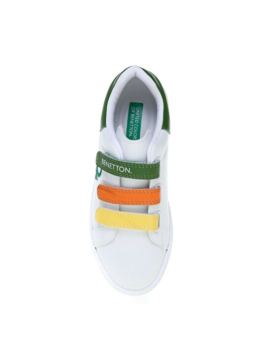 Benetton BN-30021 Düz Beyaz - Yeşil Erkek Çocuk Yürüyüş Ayakkabısı 4
