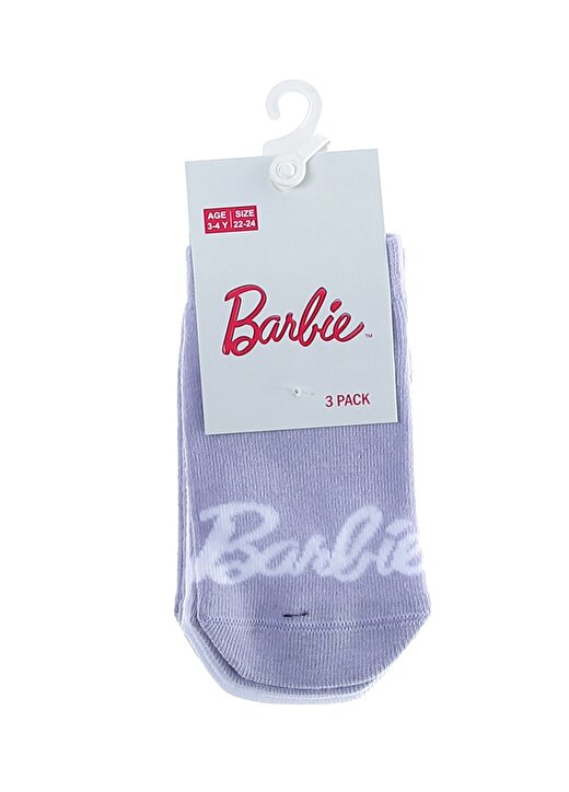Barbie Lila Kız Çocuk Patik Çorap BARBIE02 1