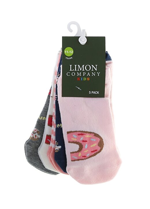 Limon 4''Lü Çok Renkli Kadın Patik Çorap 1