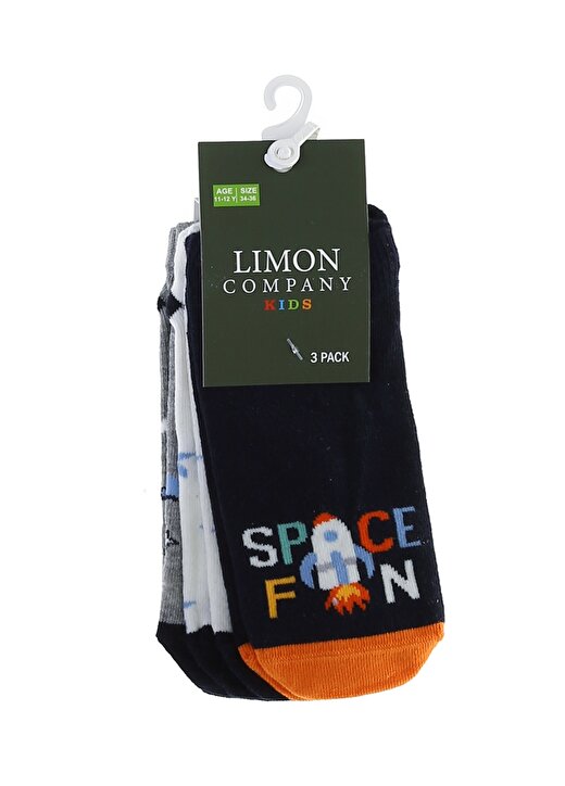 Limon SPACE FUN Lacivert Erkek Çocuk Patik Çorap 1
