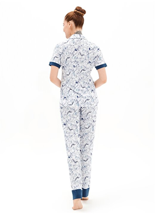 Blackspade 50516 Gömlek Yaka Kısa Kolludesenli Çok Renkli Kadın Pijama Takımı 2