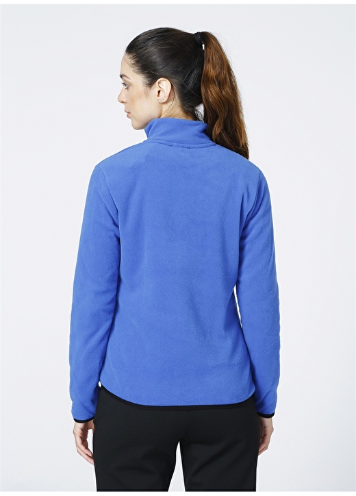 Fabrika Sports S-Polpol Fermuarlı Bato Yaka Basic Mavi Kadın Sweatshirt 4